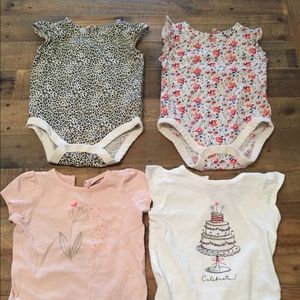 Baby Gap girls 6-12 mo onesies.  5 pieces